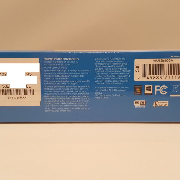 LINKSYS Next-Gen AC Max-Stream Wi-Fi Micro USB Adapter AC600 WUSB6100M🆕 - Picture 5 of 7
